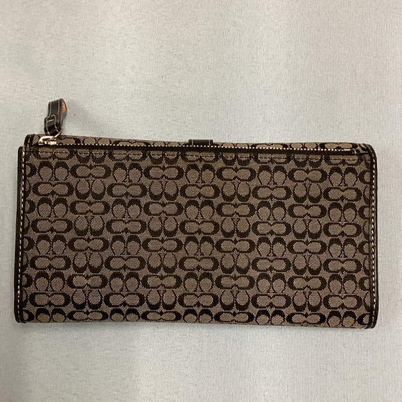 Coach Brown and Black Signature Wallet - Picture 2 of 13